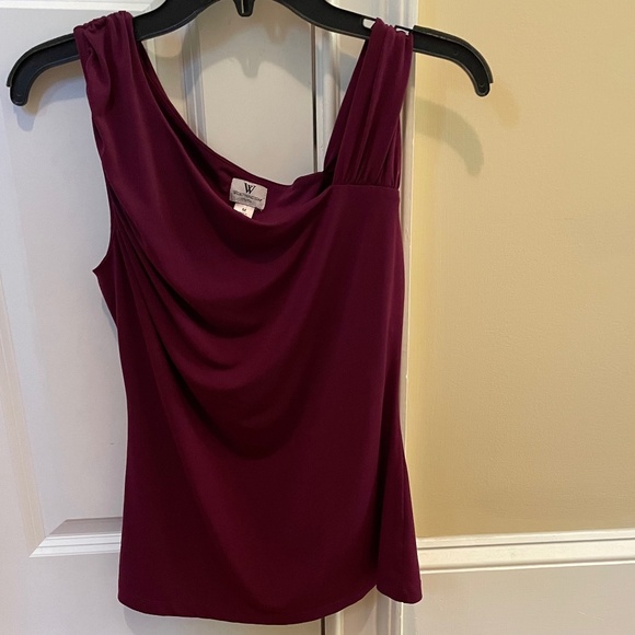 Worthington sleeveless knit burgundy top - Picture 9 of 11